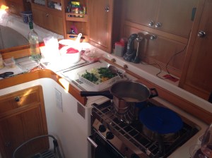 Dinner number three, green fish curry